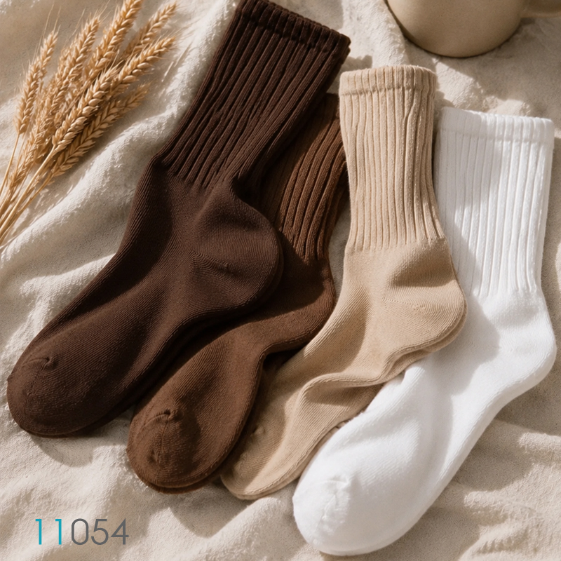 پک 4 جفتی جوراب ساقدار با طیف رنگی قهوه‌ای