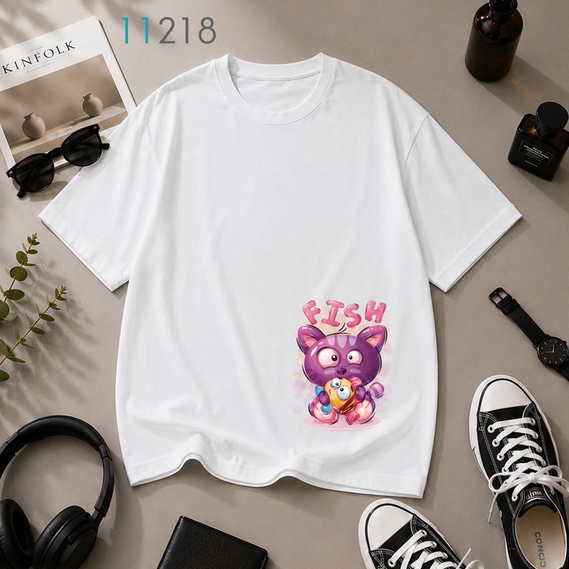 تیشرت باکسی طرح پیشی FISH